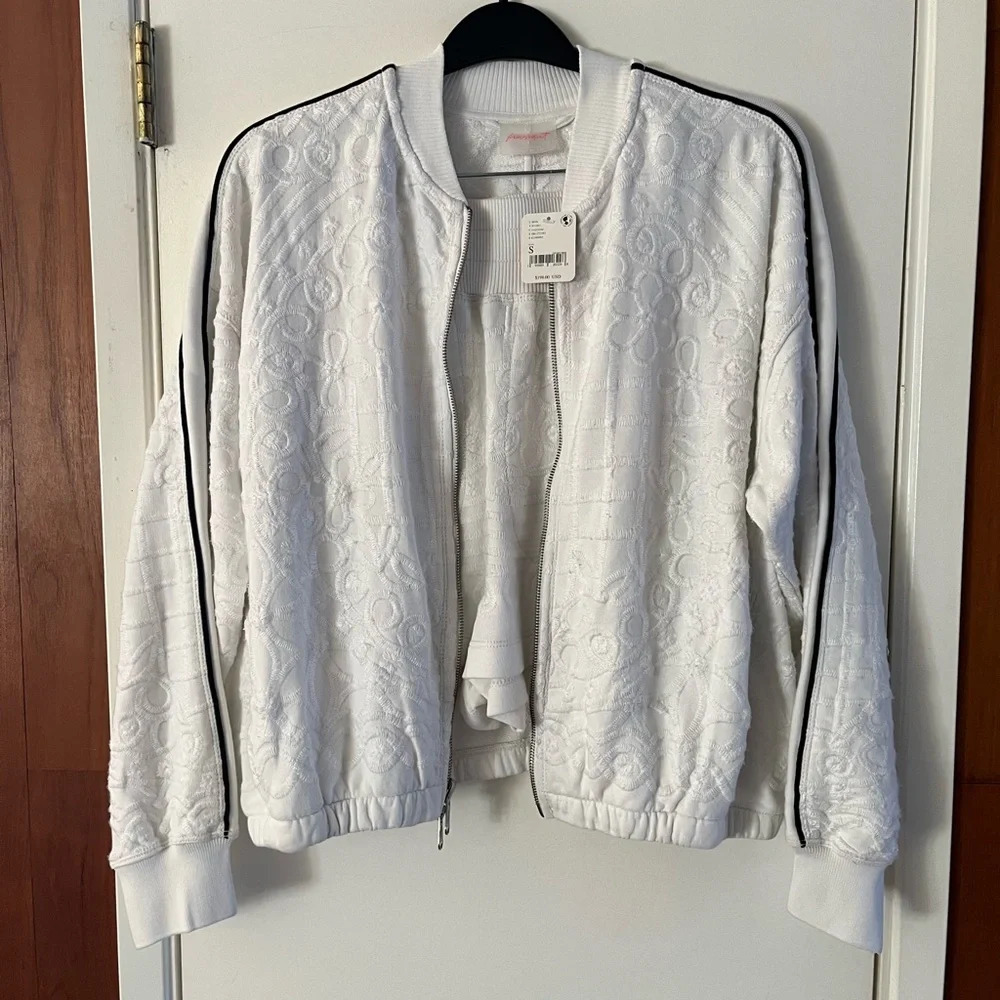 Free People Movement Embroidered Terry Jacket and Short Set - Picture 4 of 9